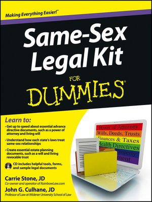 cover image of Same Sex Legal Kit For Dummies